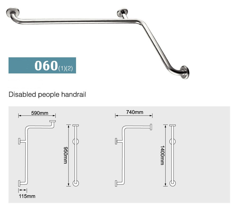 Bathroom Accessory 304 Stainless Steel Handrail