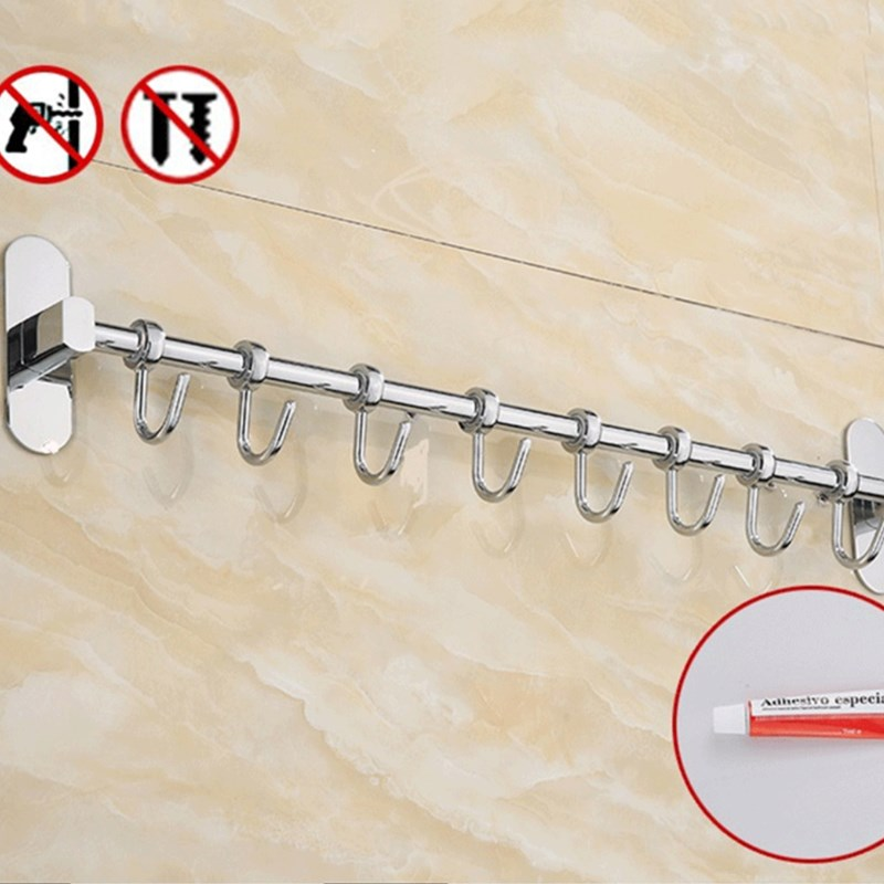 Kitchen Bathroom Shower Hanger Door Towel Steel Hooks