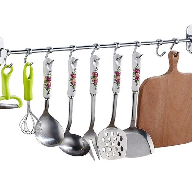 Wall Mount Movable Hanging Stainless Steel Shelf Kitchen