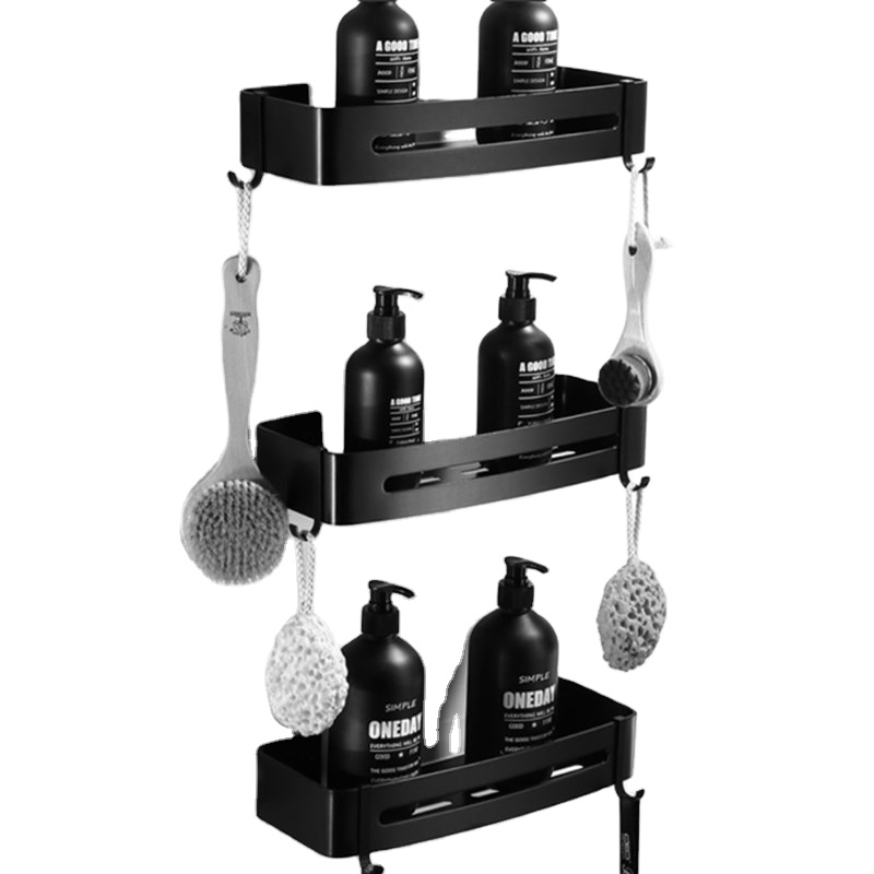 Stainless Steel Washroom Organizer Bathroom Shelf Rack - 副本