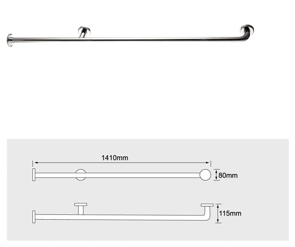 Bathroom Accessory 304 Stainless Steel Handrail