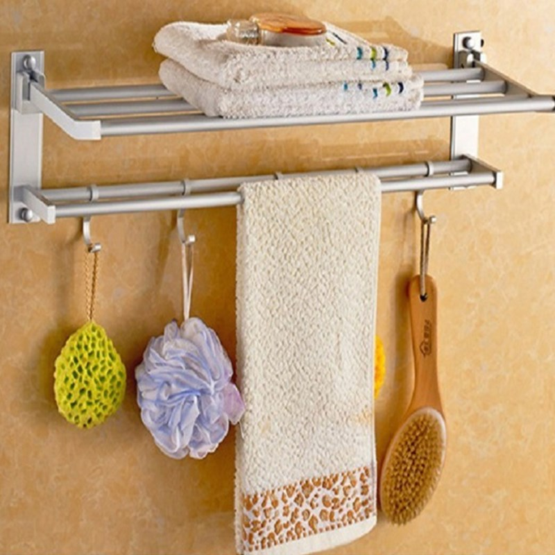 Nordic Stainless Steel Shower Towel Rack Bathroom