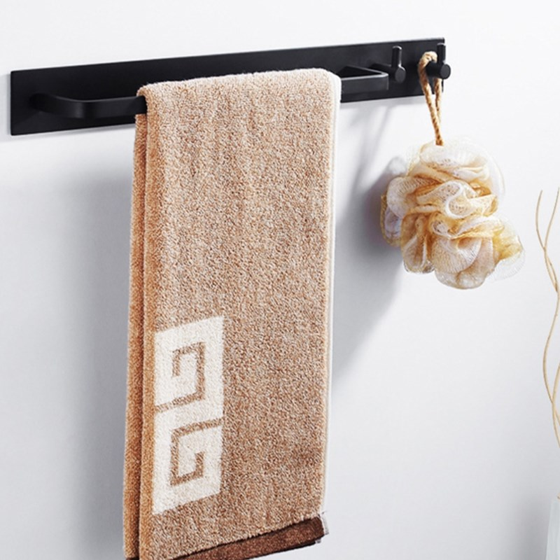 Bathroom Shower Hotel Stainless Steel Towel Bar Black