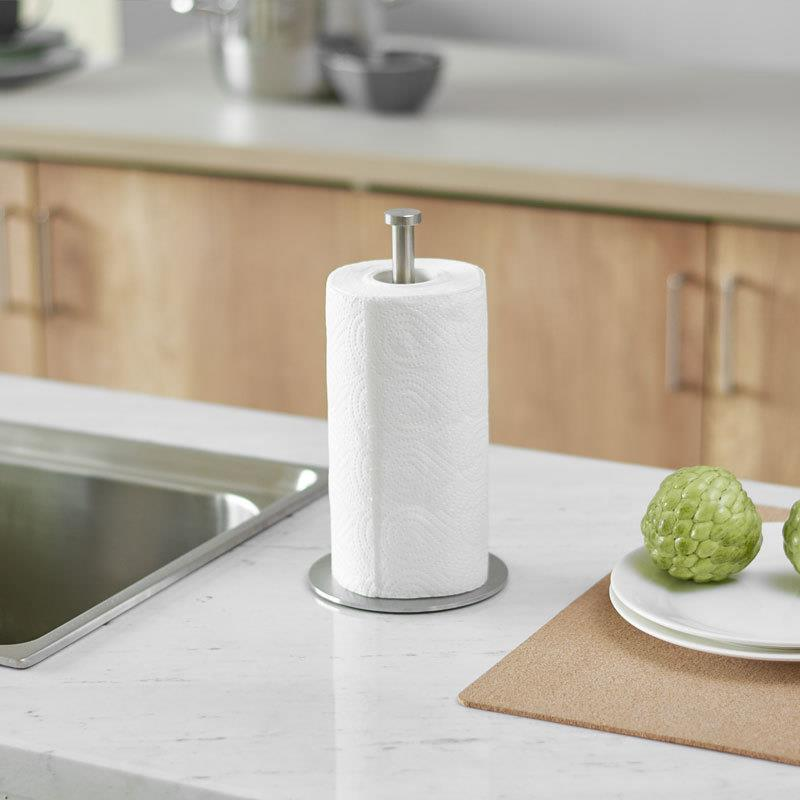 Kitchen Excellent Quality Brushed Nickel Toilet storage Paper Towel Roll Holder Stand