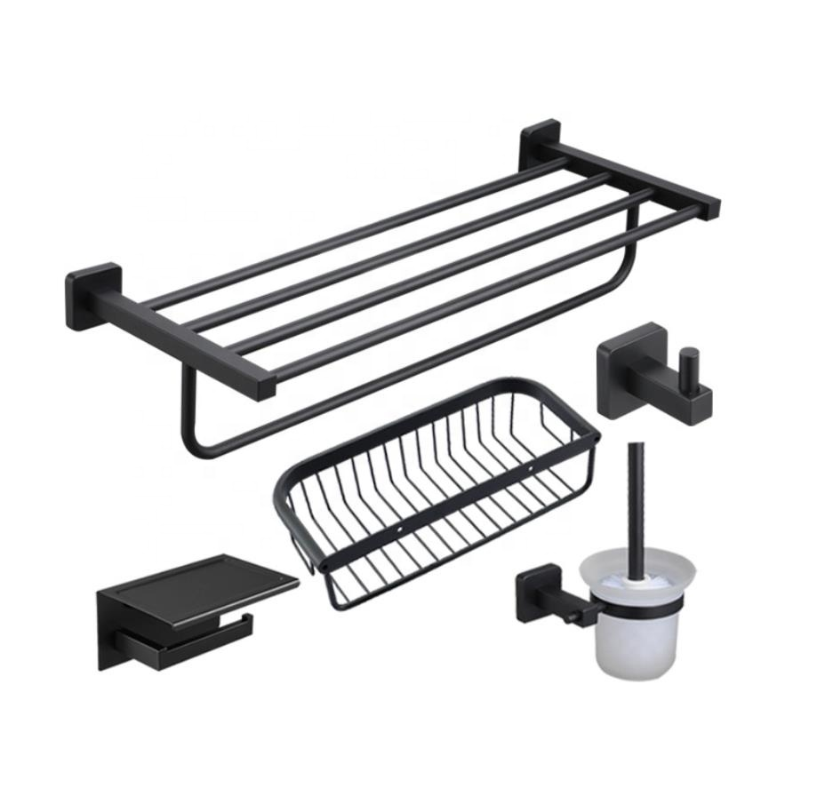 Wholesale washroom set shelf wholesale toilet stainless smart towel ring bathroom accessories