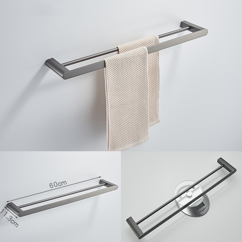 Double pole towel rack