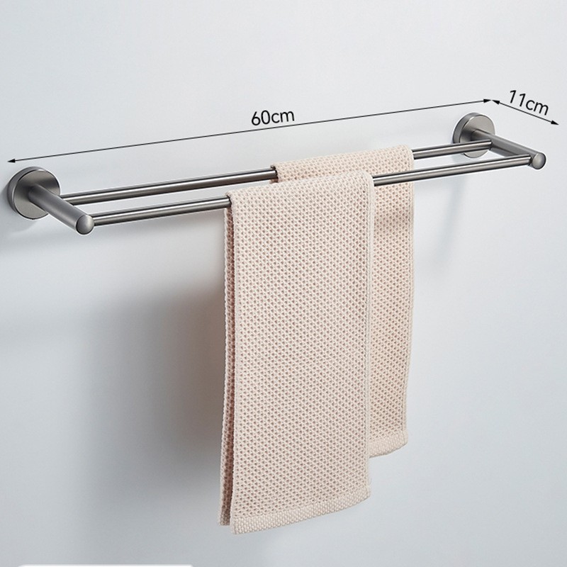 Double pole towel rack