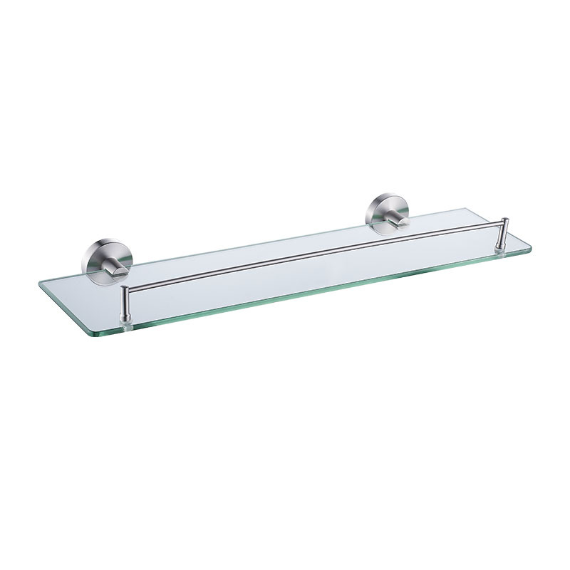 Wholesale Bathroom Accessories Wall Mounted Hanging 304 Stainless Steel Bathroom Corner Shelf Glass Shelf