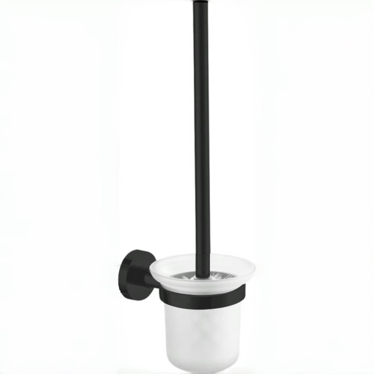 Good Quality Popular Stainless Steel Rust Proof Toilet Brush Holder with Glass Cup