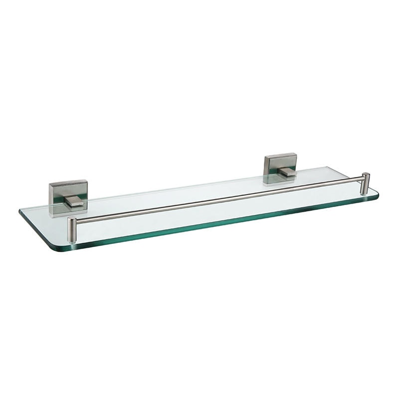 Bathroom Accessories Shower Shampoo Storage Rack Stainless Steel Glass Bathroom Shelf