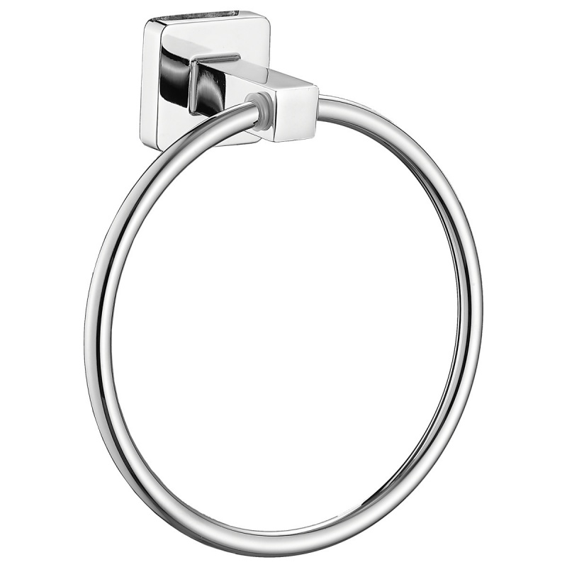 Bathroom Decoration 304ss Wall Mounted Square Chromed Towel Ring