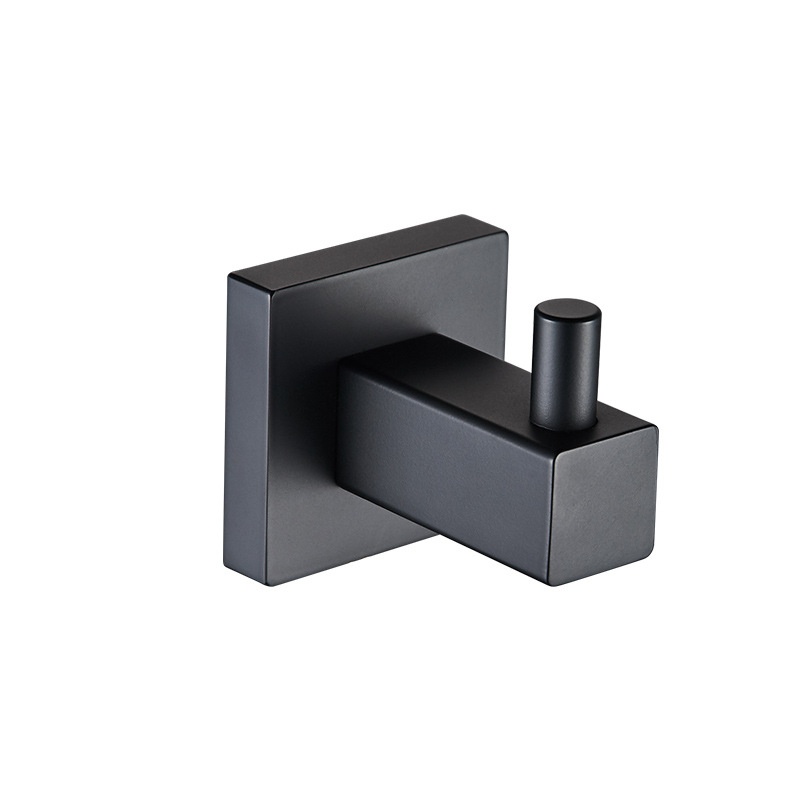 Bathroom Accessories Matte Black Robe Hook Wall Coat Hooks for Towel Clothing Hanging