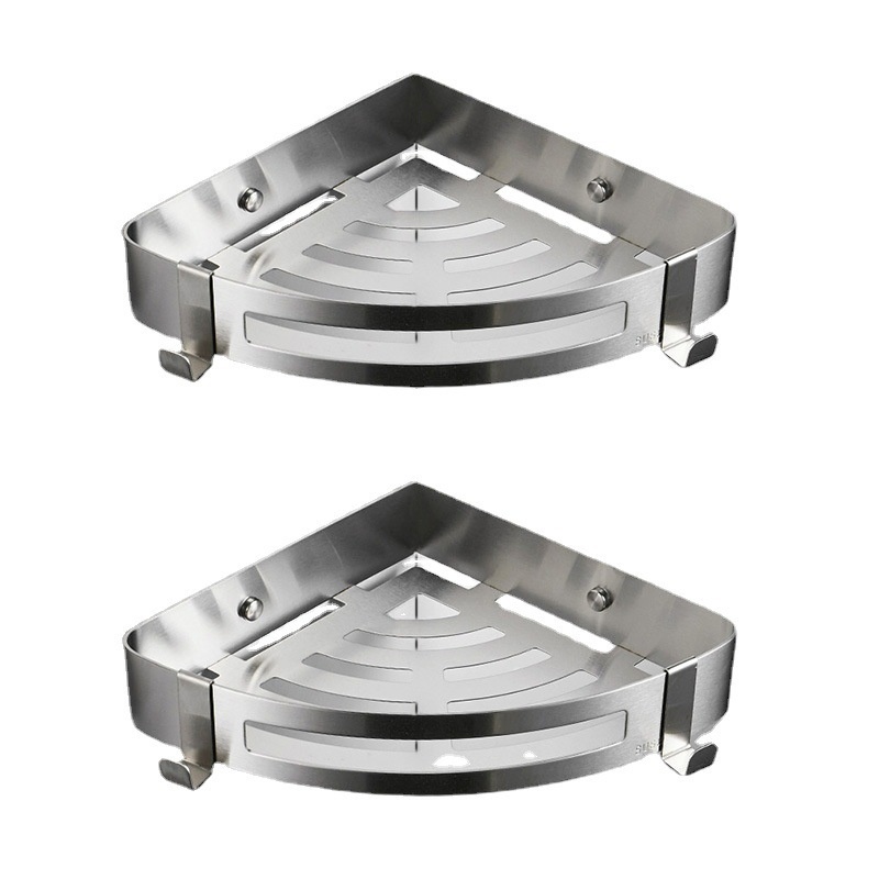 Modern Polished Bathroom Shower Shelf & Caddy 304 Stainless Steel Chrome Corner