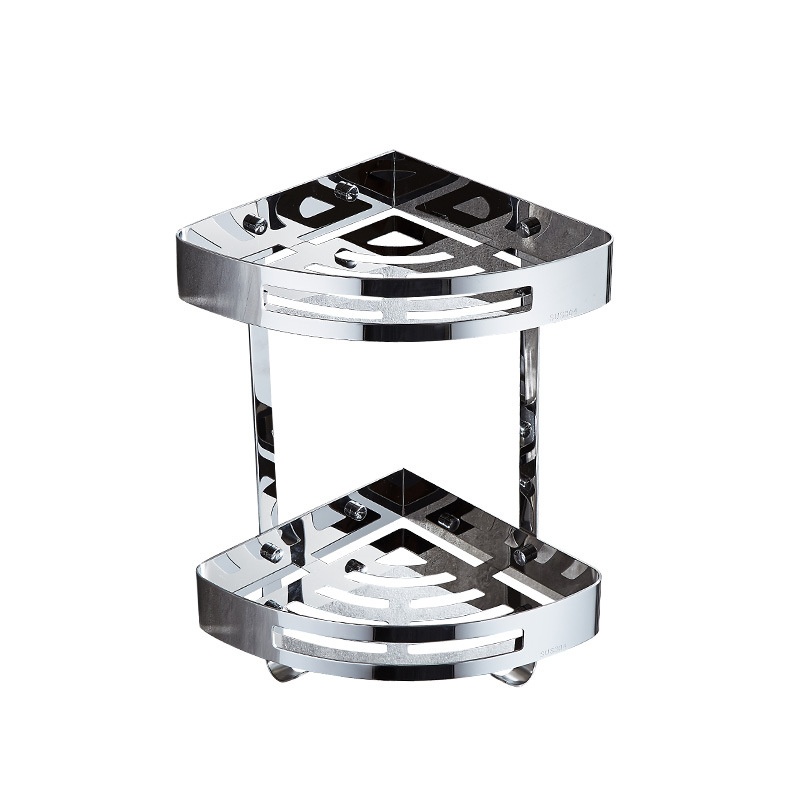 Large Triangle Single Chrome Plating Hot Sale Wall Mounted Gold Stainless Steel Bathroom Soap Dish Bath Shower Shelf 