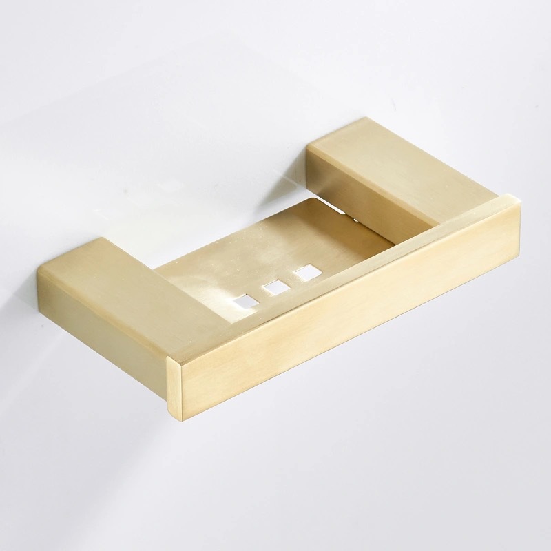 New Bathroom Accessories Brushed Gold Soap Dish Holder