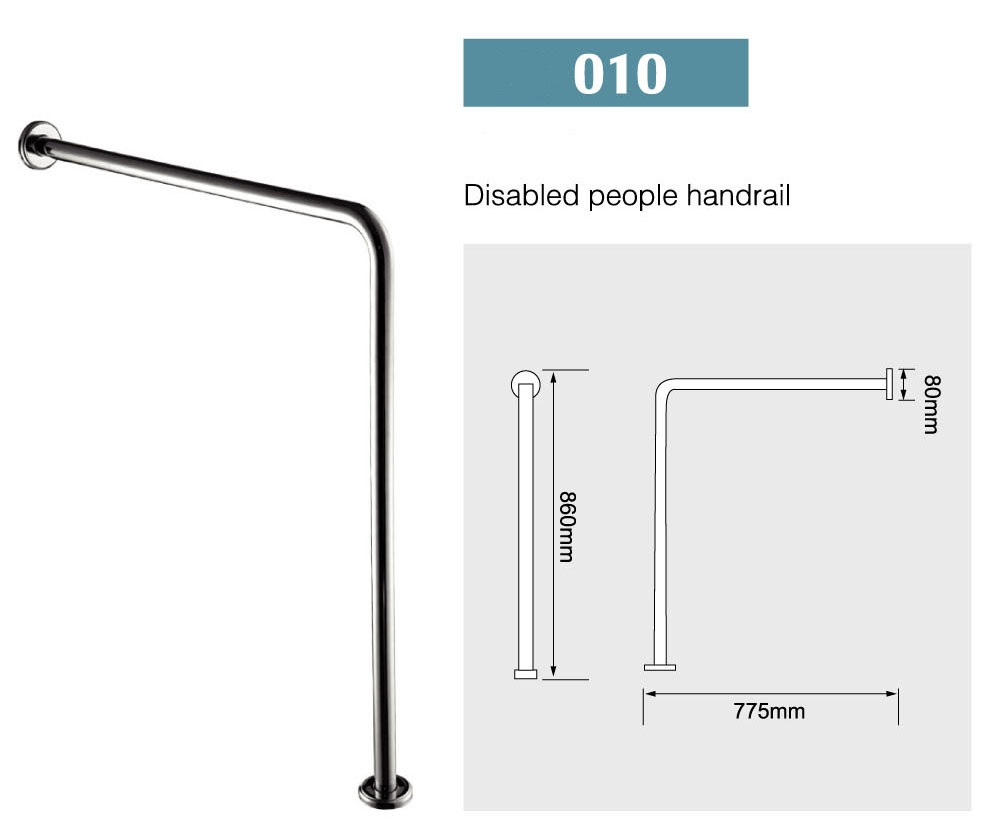 Bathroom Accessory 304 Stainless Steel Safety Grab Bar for Disable