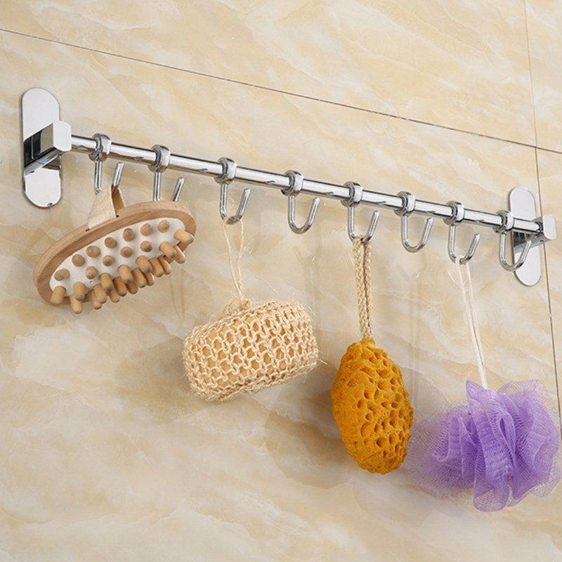 Kitchen Bathroom Shower Hanger Door Towel Steel Hooks